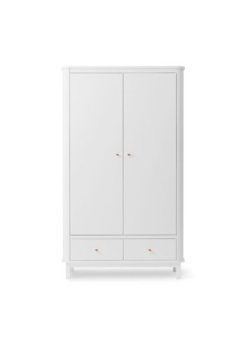 Oliver Furniture - Luo - Wood Wardrobe - White - 2 doors