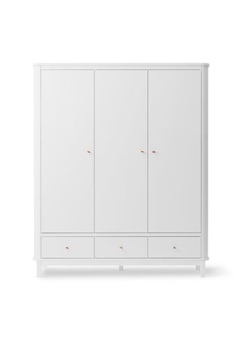 Oliver Furniture - Cabinet - Wood Wardrobe - White - 3 doors