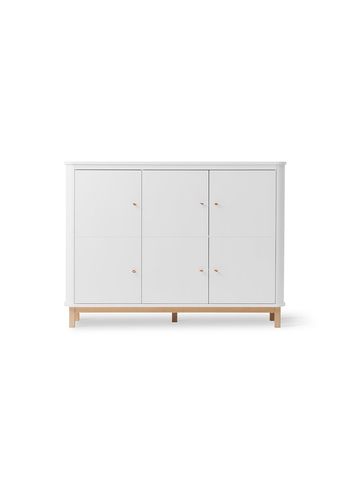 Oliver Furniture - Skåp - Wood Multi Cupboard 3 doors - White / Oak