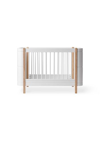 Oliver Furniture - Wieg - Wood Mini+ Cot Bed - White / Oak - Excl. junior kit