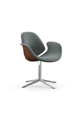 Onecollection - Loungestol - Council Lounge Chair / By Salto & Sigsgaard - Polished aluminum base w. Walnut / Remix 163 seat