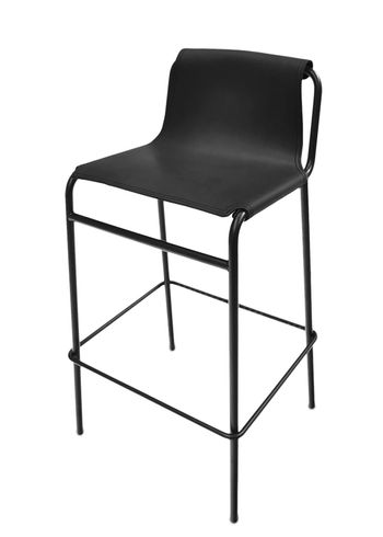 OX DENMARQ - Bar stool - SEPTEMBER Bar Stool - Black Leather / Black Steel