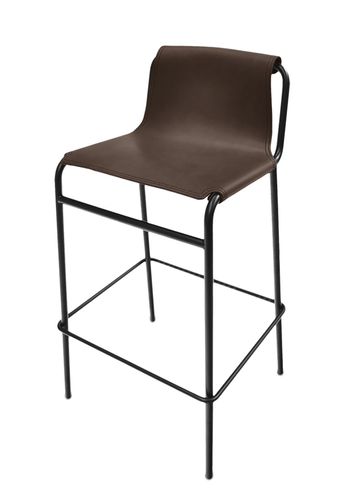 OX DENMARQ - Bar stool - SEPTEMBER Bar Stool - Mocca Leather / Black Steel