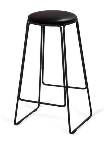OX DENMARQ - Bar stool - PROP Stool - Black Leather / Black Steel