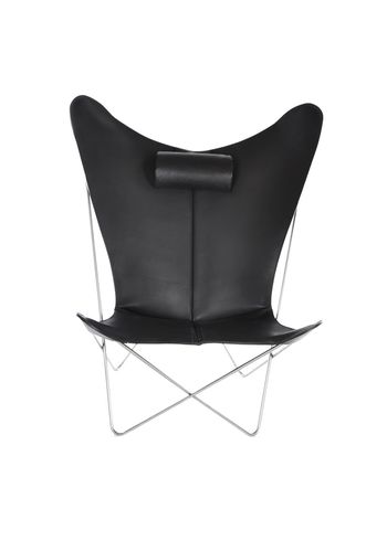 OX DENMARQ - Poltrona - KS Chair - Black Leather / Stainless Steel