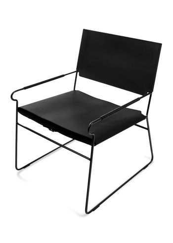 OX DENMARQ - Lænestol - NEXT REST Chair - Black Leather / Black Steel