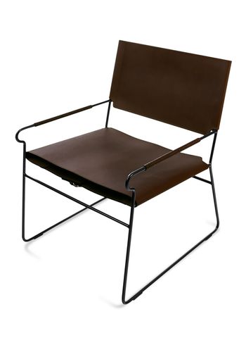 OX DENMARQ - Armchair - NEXT REST Chair - Mocca Leather / Black Steel