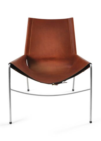 OX DENMARQ - Armchair - NOVEMBER Chair - Cognac Leather / Stainless Steel