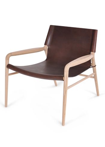 OX DENMARQ - Sessel - RAMA Chair - Mocca Leather / Soap Treated Oak
