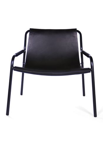 OX DENMARQ - Fauteuil - SEPTEMBER Chair - Black Leather / Black Steel