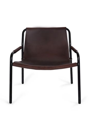 OX DENMARQ - Fauteuil - SEPTEMBER Chair - Mocca Leather / Black Steel