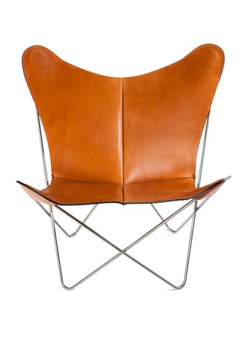 OX DENMARQ - Fauteuil - TRIFOLIUM Chair - Hazelnut Leather / Stainless Steel