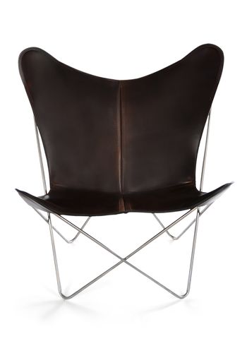 OX DENMARQ - Fauteuil - TRIFOLIUM Chair - Mocca Leather / Stainless Steel