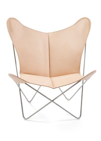 OX DENMARQ - Armchair - TRIFOLIUM Chair - Natural Leather / Stainless Steel