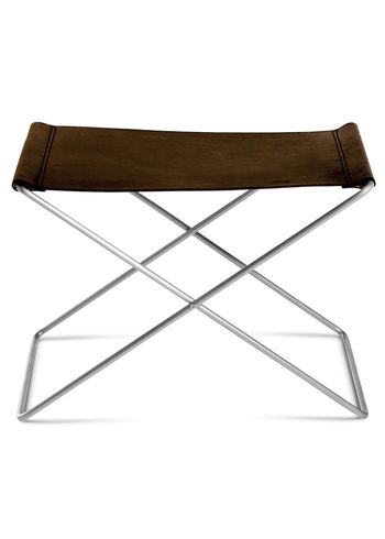 OX DENMARQ - Stool - OX Stool - Mocca Leather / Stainless Steel