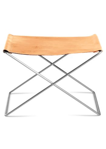 OX DENMARQ - Skammel - OX Stool - Natural Leather / Stainless Steel