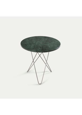 OX DENMARQ - Soffbord - Tall Mini O Table - Green Indio, Stainless steel