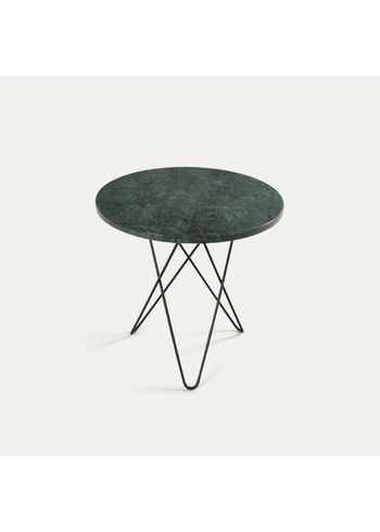 OX DENMARQ - Sohvapöytä - Tall Mini O Table - Green Indio, Black steel
