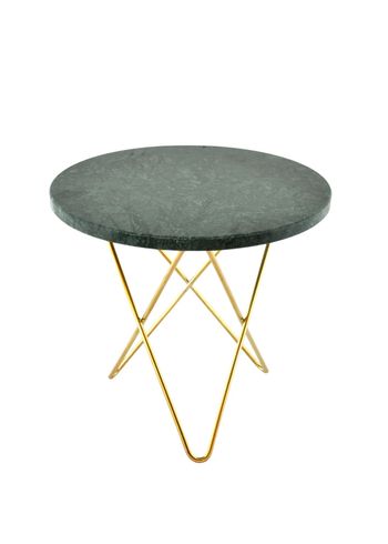 OX DENMARQ - Tavolino da caffè - Mini O Table - Green Indio, Brass steel
