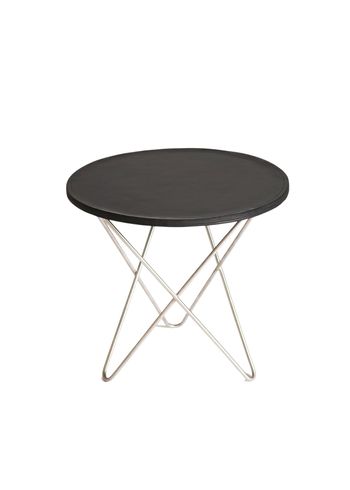 OX DENMARQ - Tavolino da caffè - Mini O Table - Black Marquina, Stainless steel