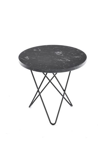 OX DENMARQ - Salontafel - Mini O Table - Black Marquina, Black steel