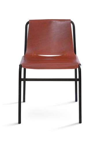OX DENMARQ - Chair - SEPTEMBER Dining Chair - Cognac Leather / Black Steel
