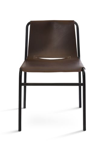OX DENMARQ - Stuhl - SEPTEMBER Dining Chair - Mocca Leather / Black Steel