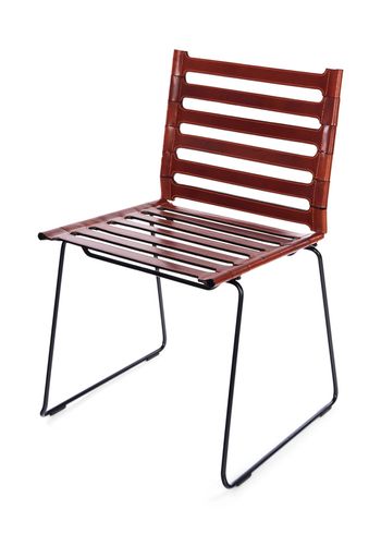 OX DENMARQ - Stuhl - STRAP Chair - Cognac Leather / Black Steel