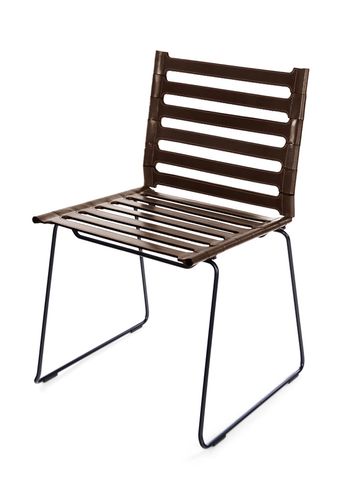 OX DENMARQ - Silla - STRAP Chair - Mocca Leather / Black Steel