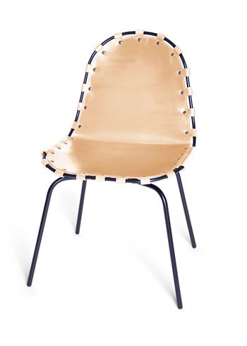 OX DENMARQ - Chair - STRETCH Chair - Natural Leather / Black Steel
