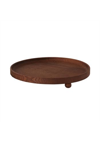 OYOY - Vassoio - Inka Wood Tray Round - Dark - Large