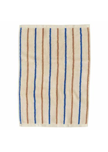 OYOY - Handduk - Raita Towel - Caramel / Optic Blue - Mini