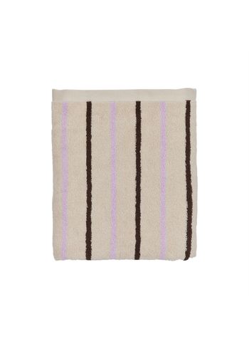 OYOY - Handdoek - Raita Towel - Purple / Clay / Brown - Large