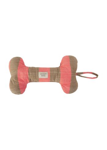 OYOY - Hundelegetøj - Ashi Dog Toy - 405 Cherry Red / Taupe