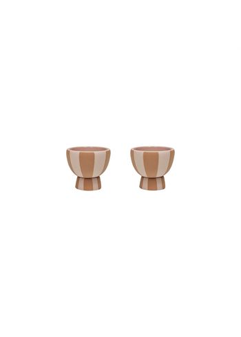 OYOY LIVING - Kubek na jajko - Toppu Egg Cup - Pack Of 2 - 307 Caramel / Rose