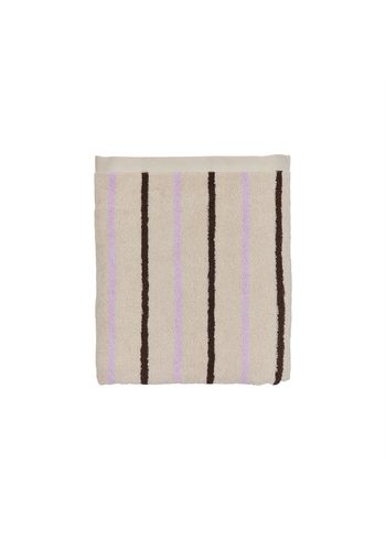 OYOY LIVING - Handdoek - Raita Towel - Purple / Clay / Brown - Large