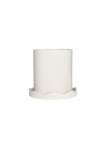 OYOY LIVING - Pot de fleurs - Nami Pot With Saucer - 101 White