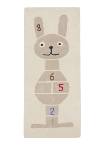 OYOY MINI - Children's carpet - Hopscotch Rug - 306 Clay - Rabbit