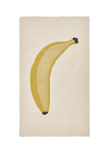 OYOY MINI - Tapete de criança - Tufted Miniature Rug - 801 Yellow - Large - Banana