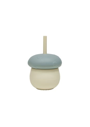 OYOY MINI - Taza para niños - Mushroom Cup - 102 Offwhite / Blue