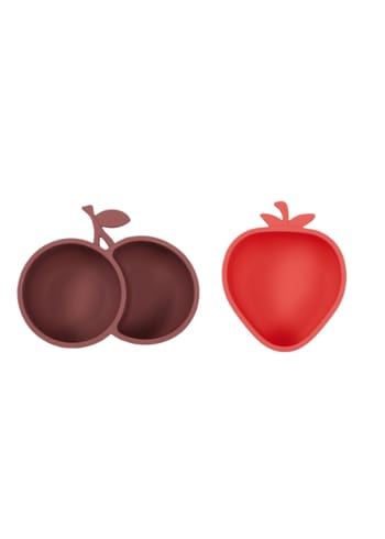 OYOY MINI - Skål för barn - Yummy Snack Bowl - 405 Cherry Red / Nutmeg