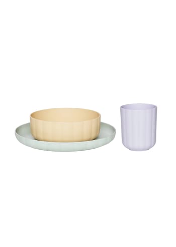 OYOY MINI - Children's dinnerware - Pullo Tableware Set - Pale Mint/Vanilla/Lavender