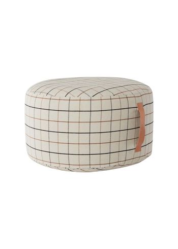 OYOY - Puf - Grid Pouf - Offwhite - Large