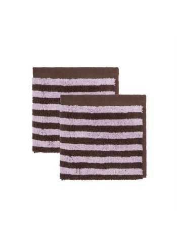 OYOY - Vaskeklud - Raita Wash Cloth - Pack Of 2 - Purple / Brown