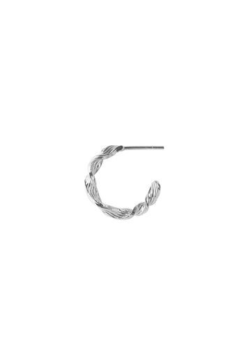 Pernille Corydon - Earring - Dancing Wave Hoop - Silver