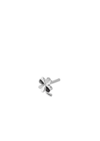 Pernille Corydon - Earring - Mini Clover Earstick - Silver