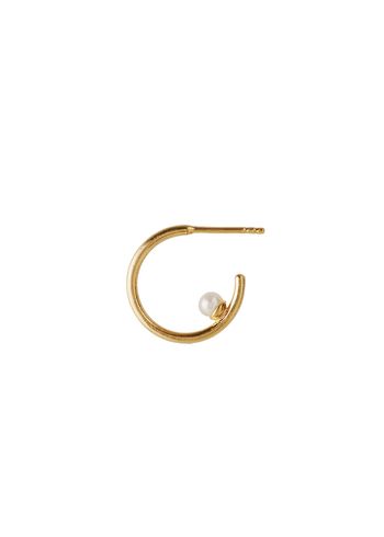 Pernille Corydon - Earring - Pearl Globe Hoop - Gold