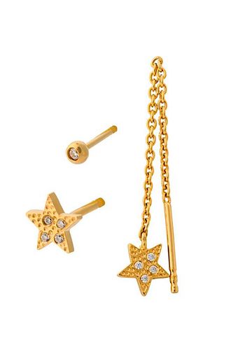 Pernille Corydon - Earrings - Sparkling Star Earring Box - Gold