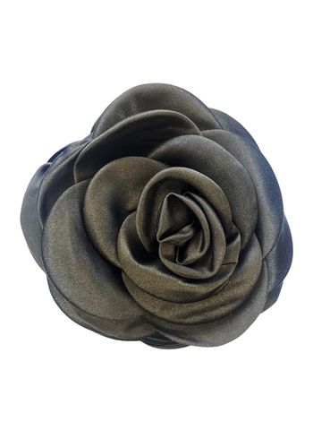 Pico - Hair Claw - Giant Satin Rose Claw - Black