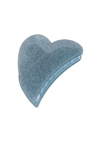 Pico - Hair Clip - Grande Heart Claw - Sky Blue Glitter